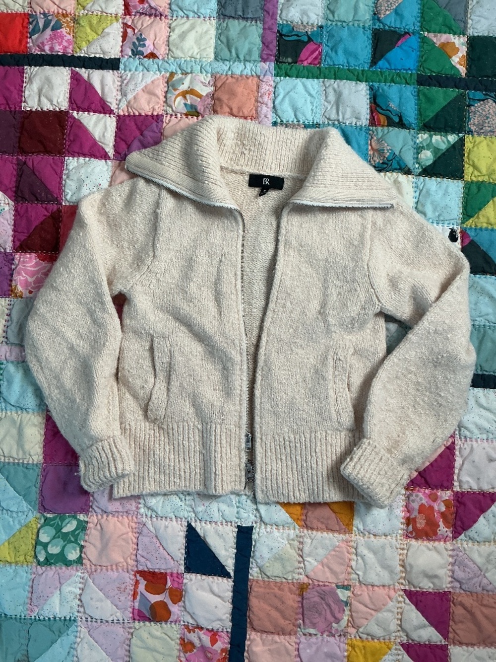Banana Republic wool slub texture sweater jacket size medium